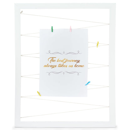 Wooden Memories Picture Frame With Pegs - White 5901554533943 only5pounds-com