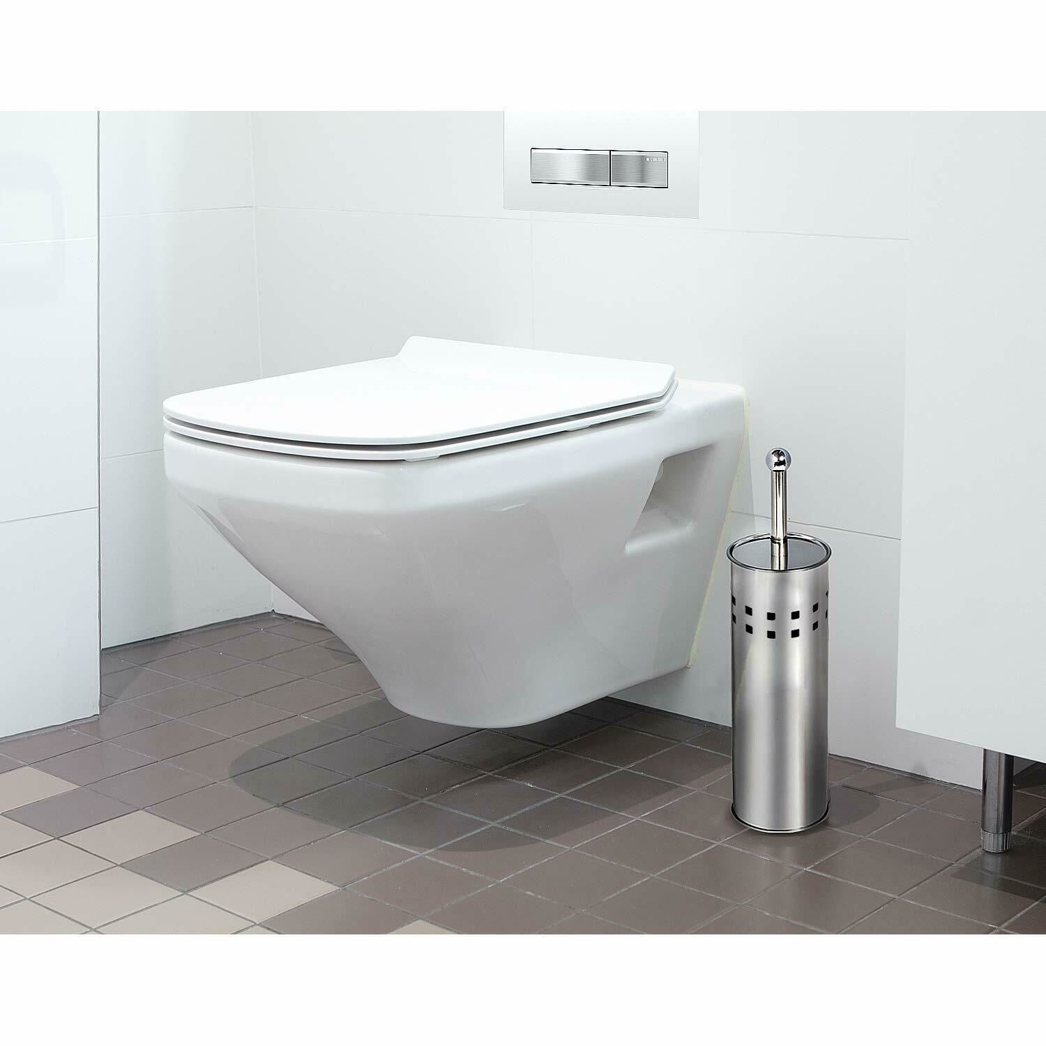 Chrome Bathroom Toilet Brush & Holder Set Bravich LTD.