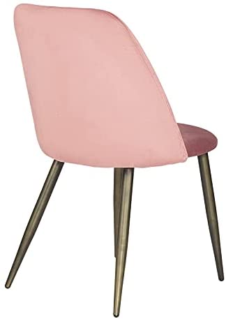 Stylish Contemporary 6 Seater Dining Table and Chairs Set - Rose Pink