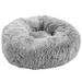 Super Soft Fluffy Comfort Calming Donut Dog Cat Grey Bed 50/60cm-5050565587466-Bargainia.com