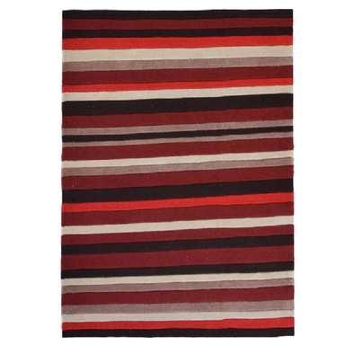 Red Striped Rug | Rug Masters | Free UK Delivery