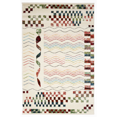 Cream Abstract Rug | Rug Masters | Free UK Delivery