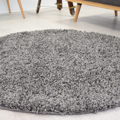 Grey Circle Shaggy Rug - California - Rug Masters