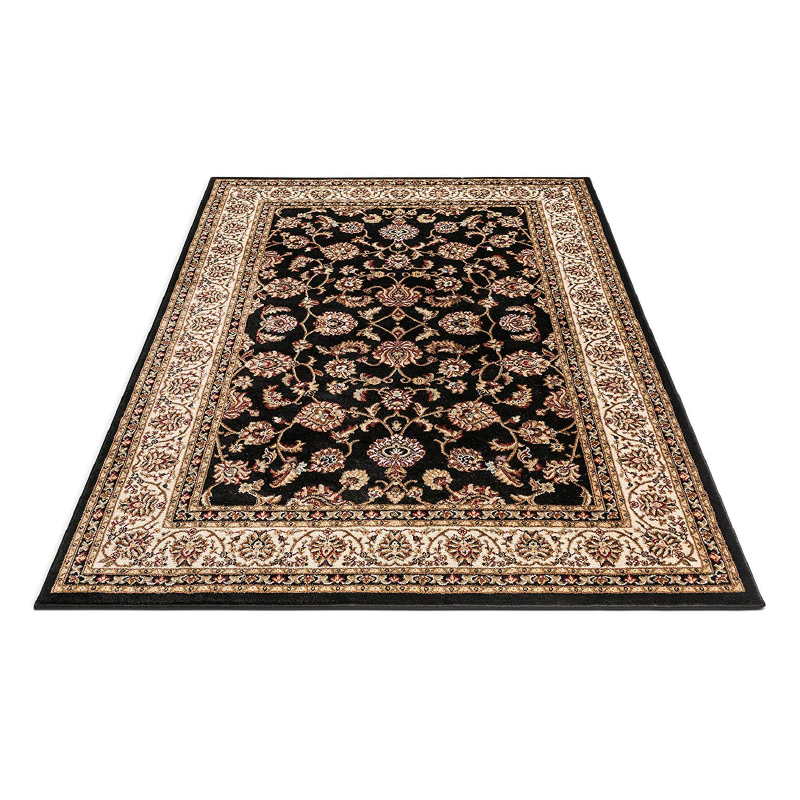 Black Traditional Floral Rug - Virginia - Rug Masters