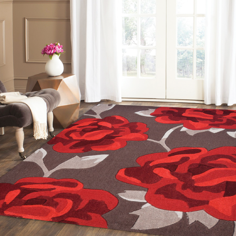 Red Floral Rug | Rug Masters | Free UK Delivery
