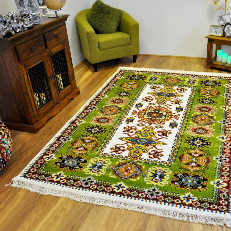 Persian Style Rugs Aban Green Traditional Rug Masters