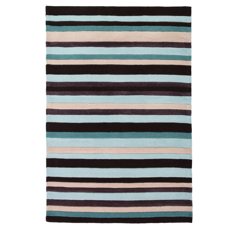 Blue Striped Rug | Rug Masters | Free UK Delivery