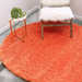 Circle Plain Circle Shaggy Rug - Orange Shaggy Rug | Rug Masters | Free UK Delivery - Rug Masters