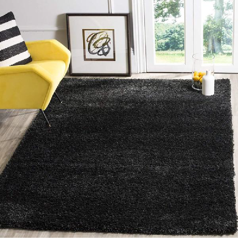 Black Shaggy Rug | Rug Masters | Range Of Sizes Available 
