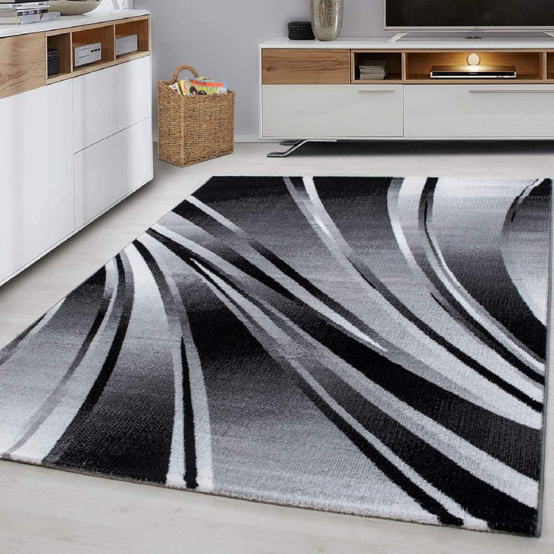 Black Abstract Rug | Rug Masters | Free UK Delivery