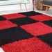 Checked Shaggy Rug | Rug Masters | Free UK Delivery