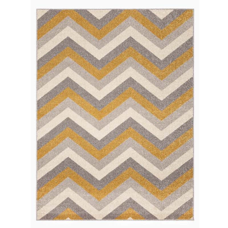 Gold Chevron Rug | Rug Masters | Various Sizes Available