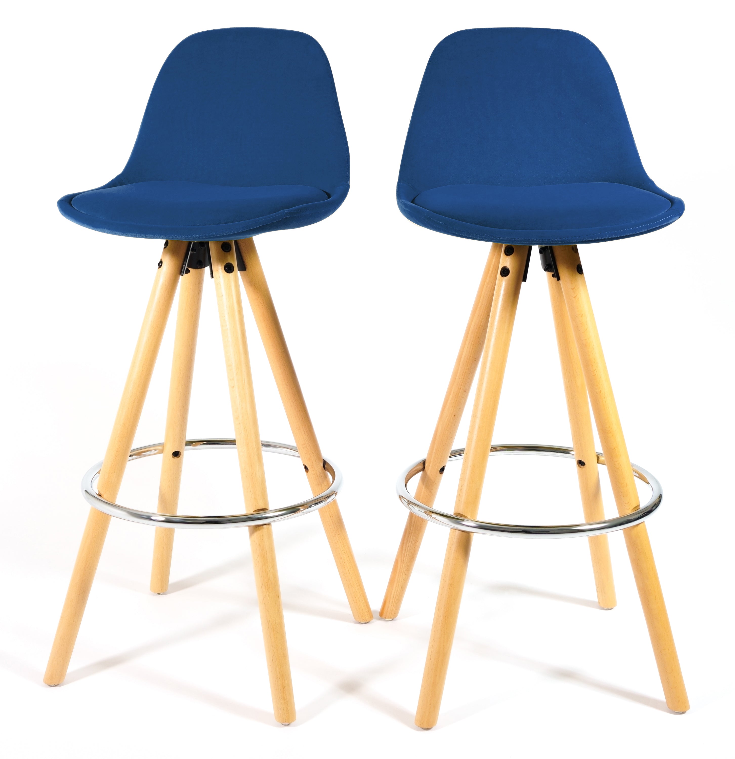 Barcelona Bar Stools - Set Of 2 - Navy Blue