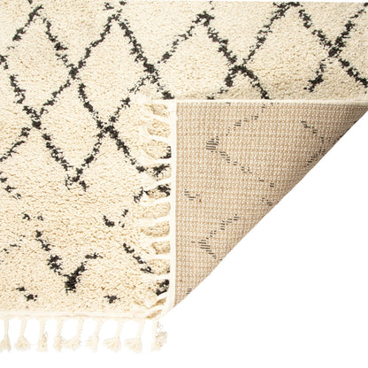 Cream Diamond Boho Rug - Michigan