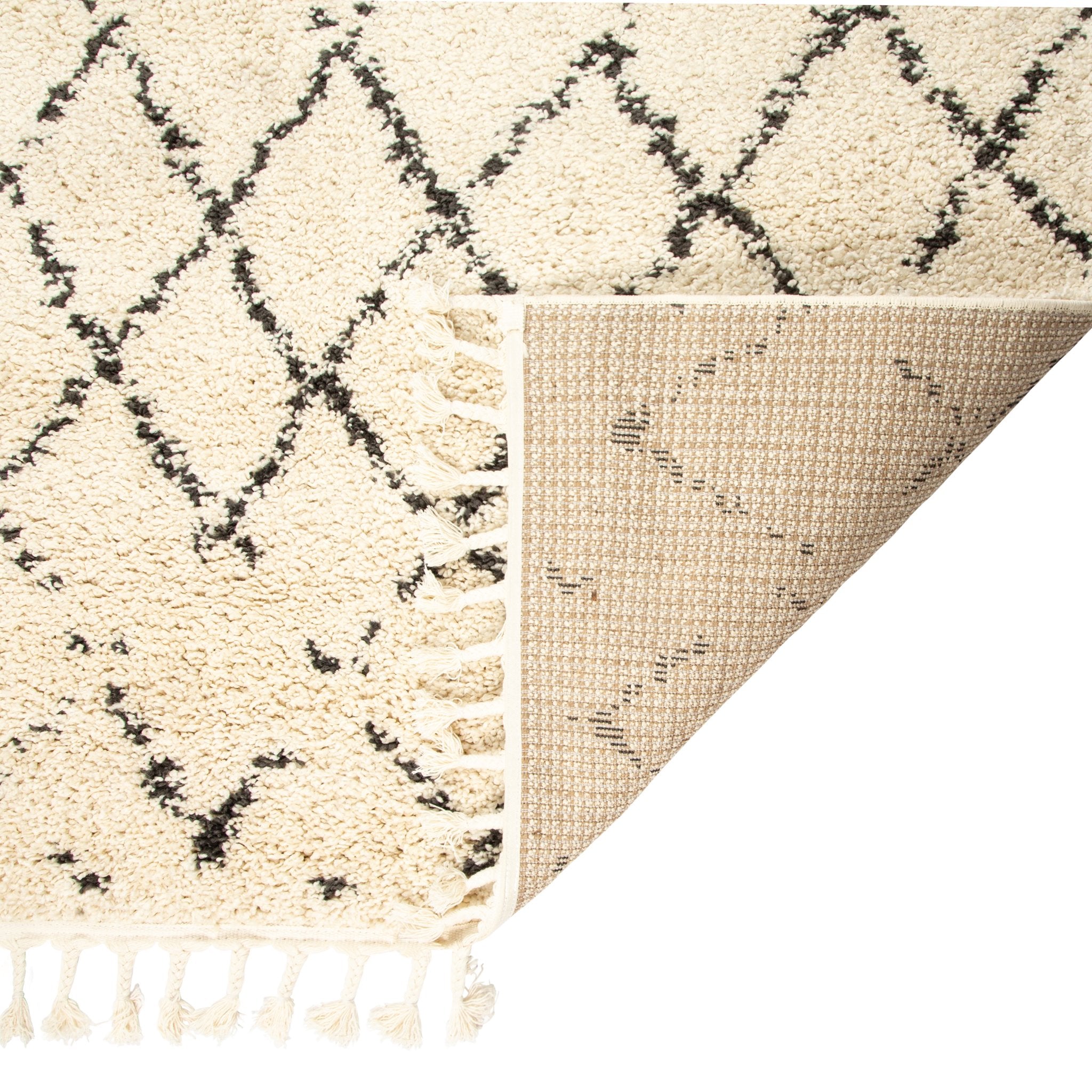 Cream Diamond Boho Rug - Michigan