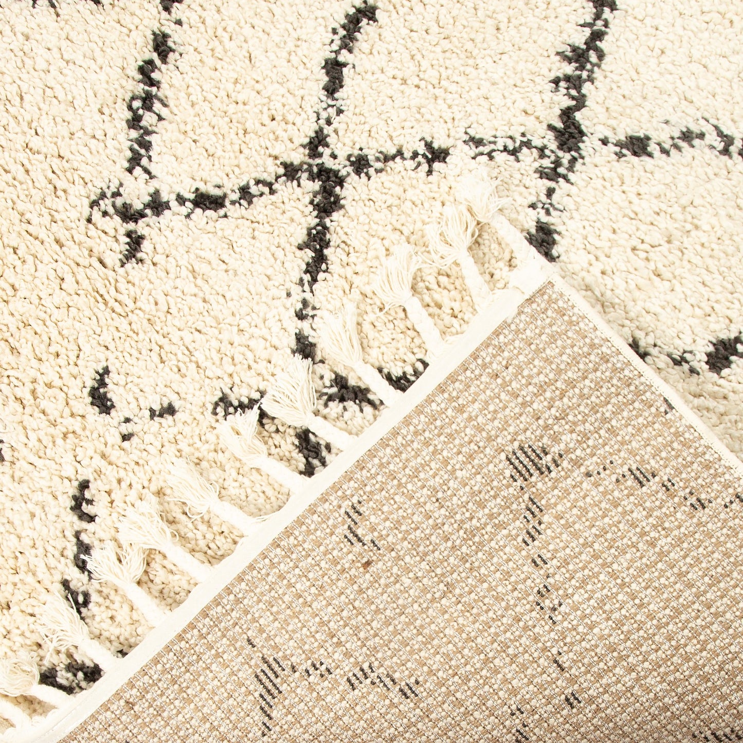 Cream Diamond Boho Rug - Michigan