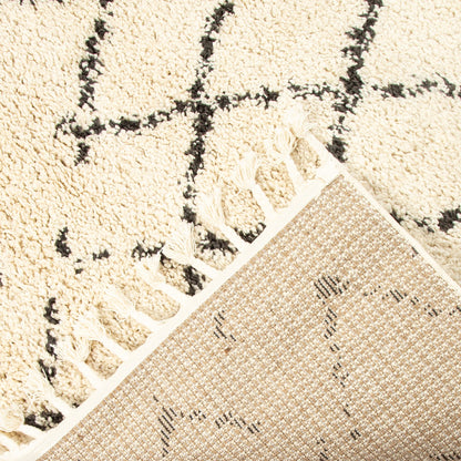 Cream Diamond Boho Rug - Michigan