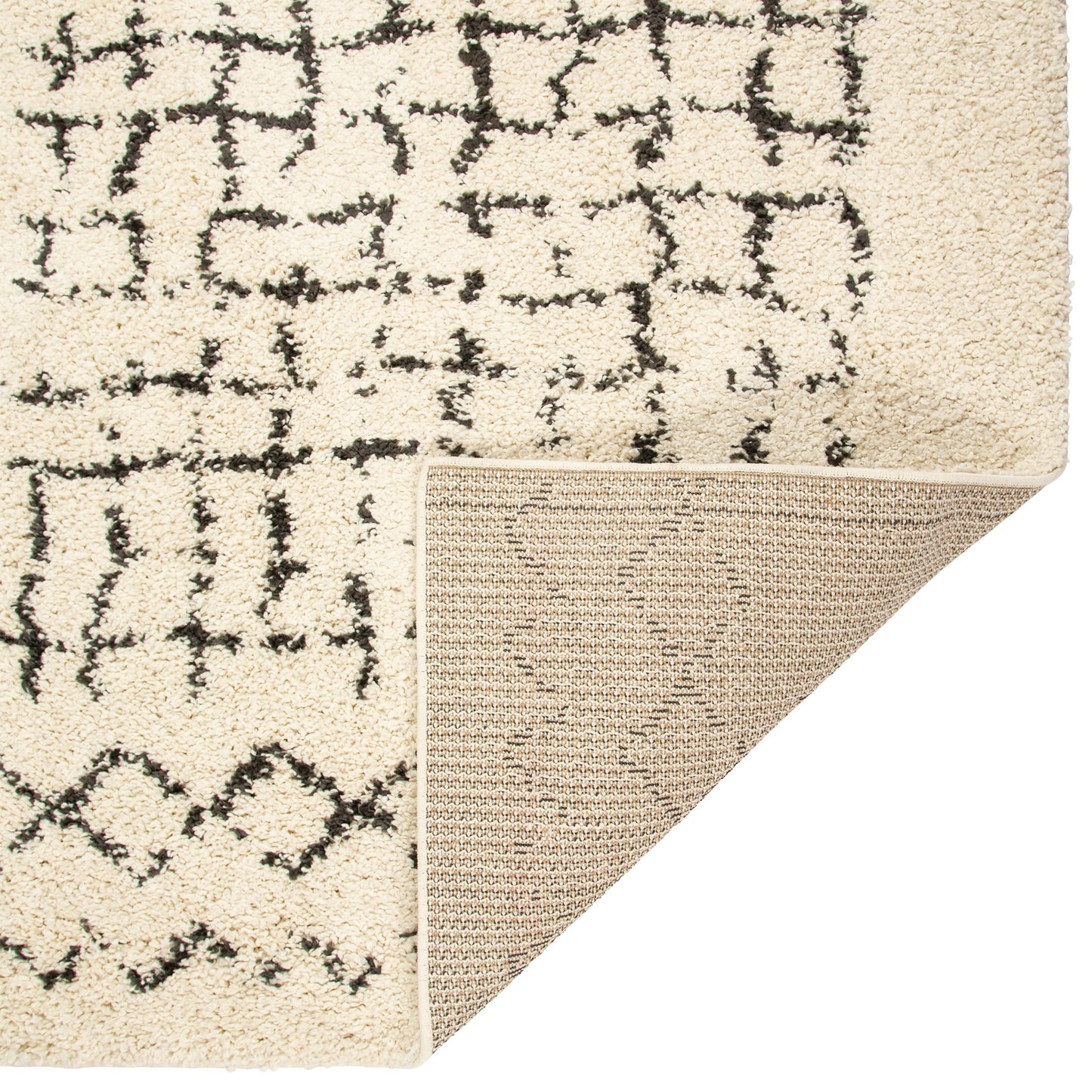Cream Criss Cross Boho Rug - Michigan