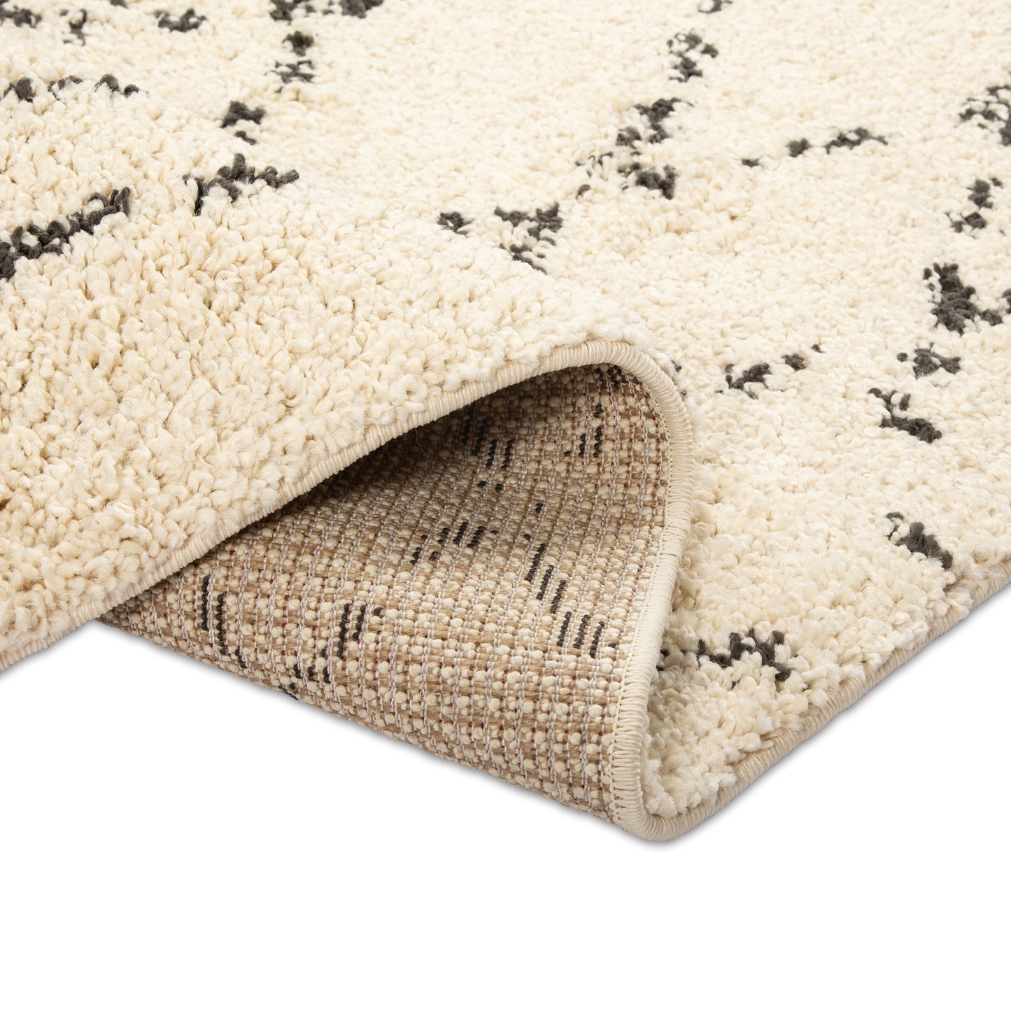 Cream Abstract Diamond Boho Rug - Michigan
