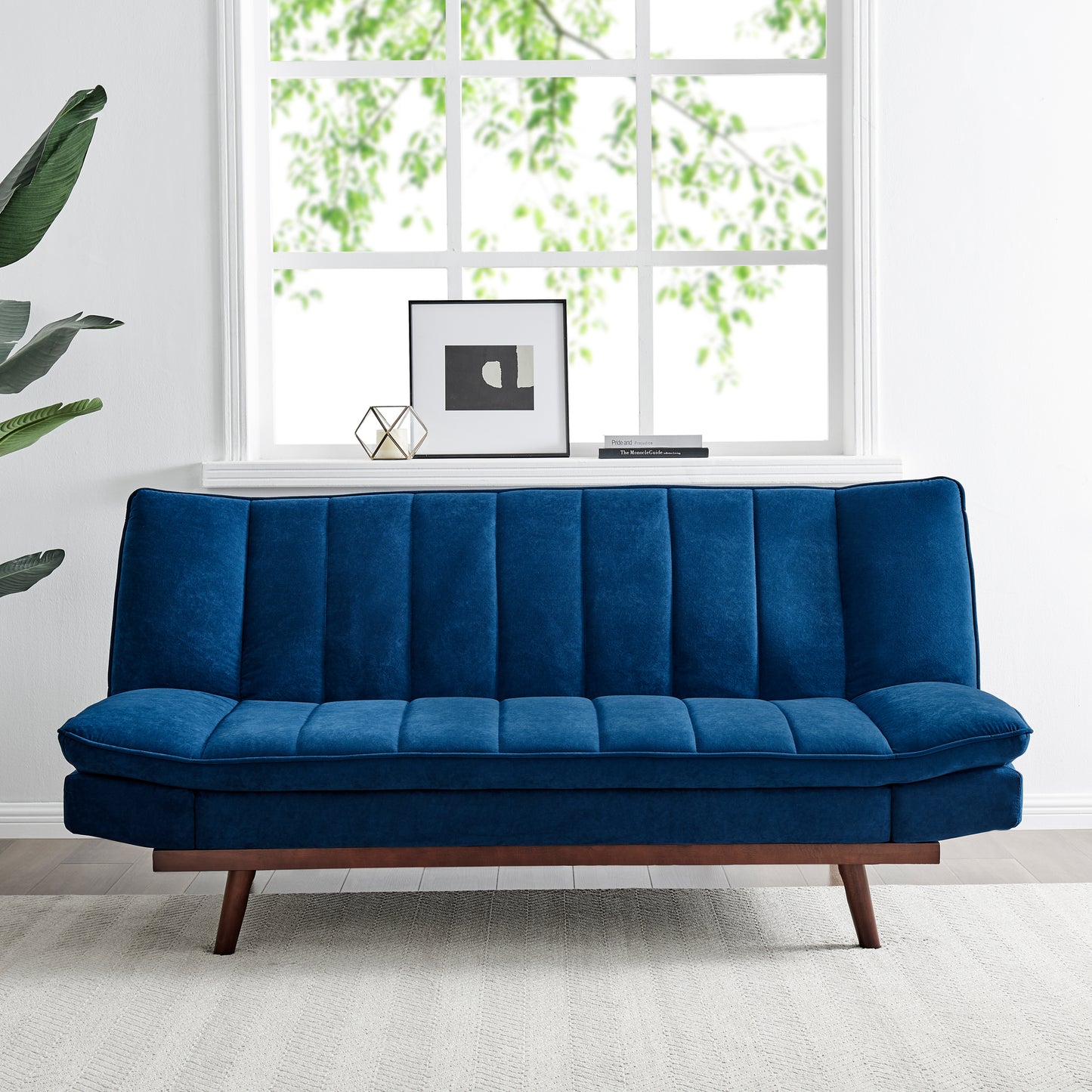 Mondaine Velvet Sofa Bed - Navy Blue