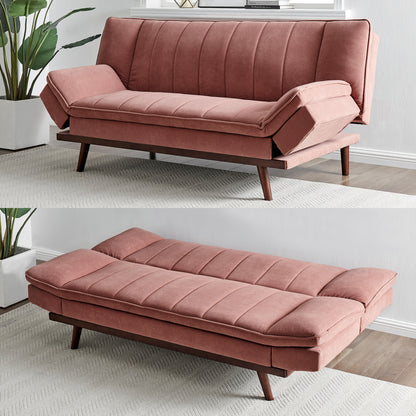 Mondaine Velvet Sofa Bed - Rose Gold