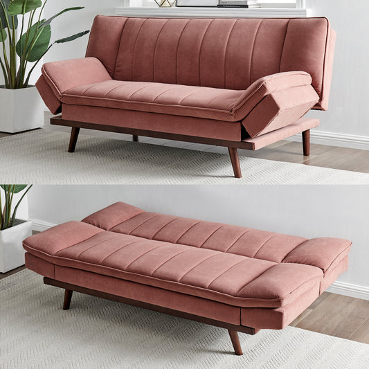 Mondaine Velvet Sofa Bed - Rose Gold