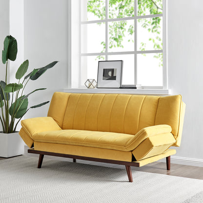Mondaine Velvet Sofa Bed - Yellow