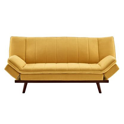 Mondaine Velvet Sofa Bed - Yellow