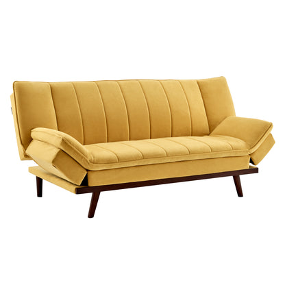 Mondaine Velvet Sofa Bed - Yellow