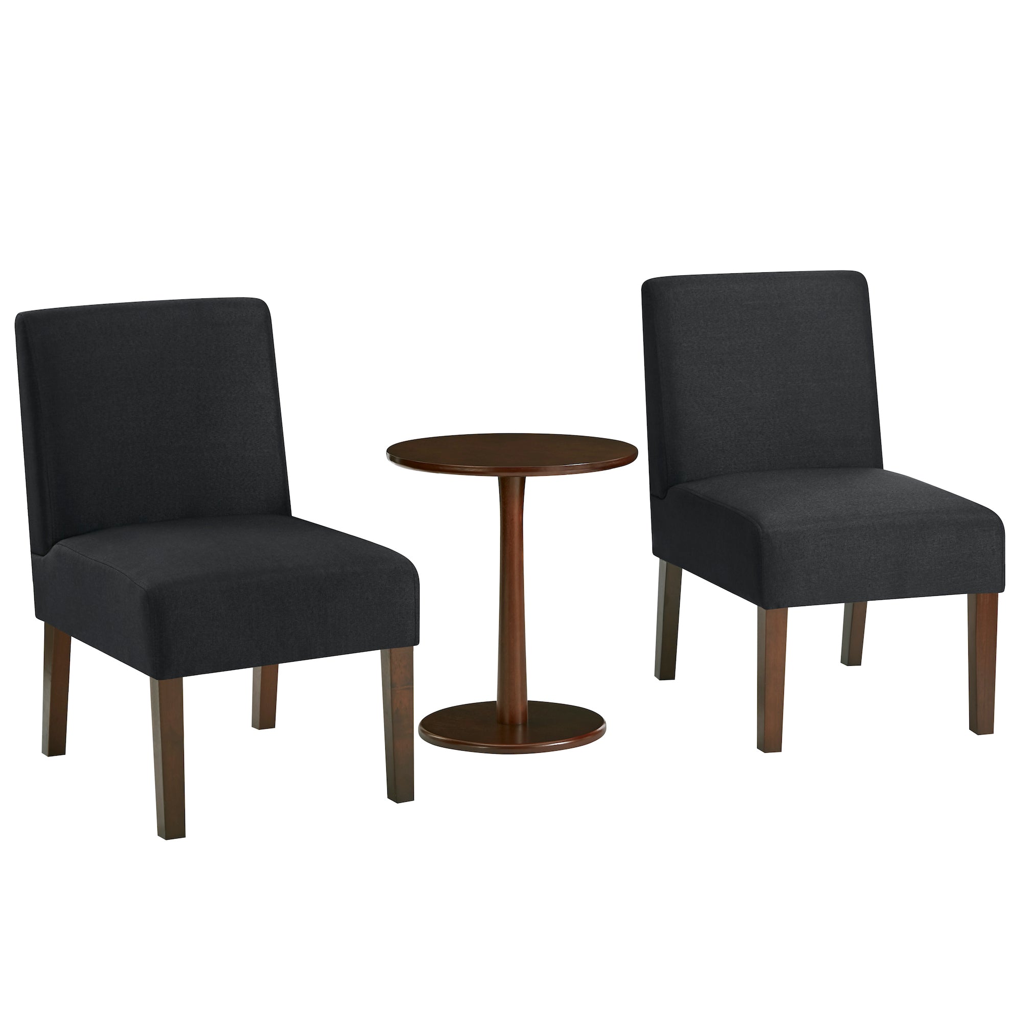 Plus Chairs & Side Table Set - Black Bravich LTD.