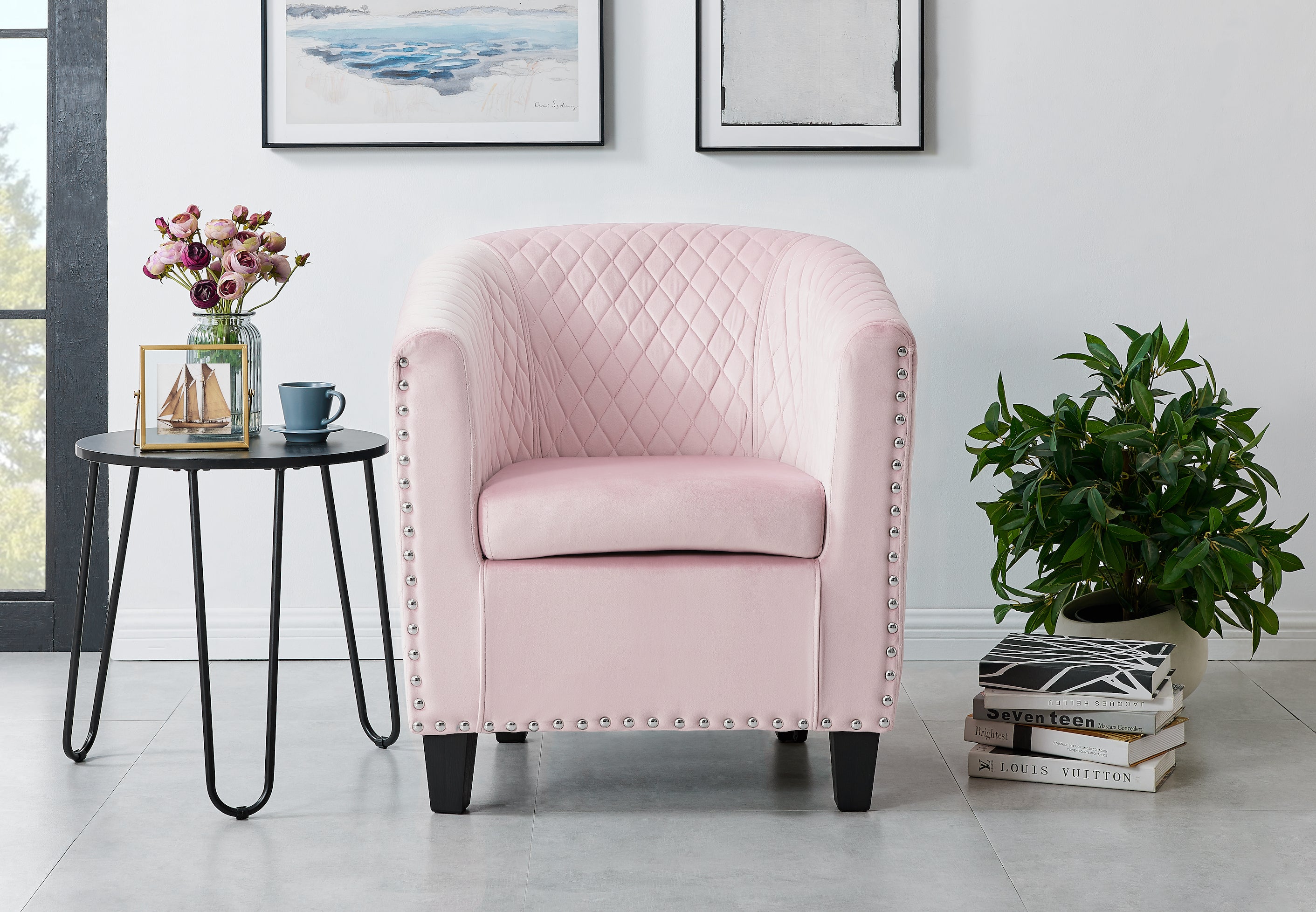 Stilo Tub Chair - Pink Bravich LTD.