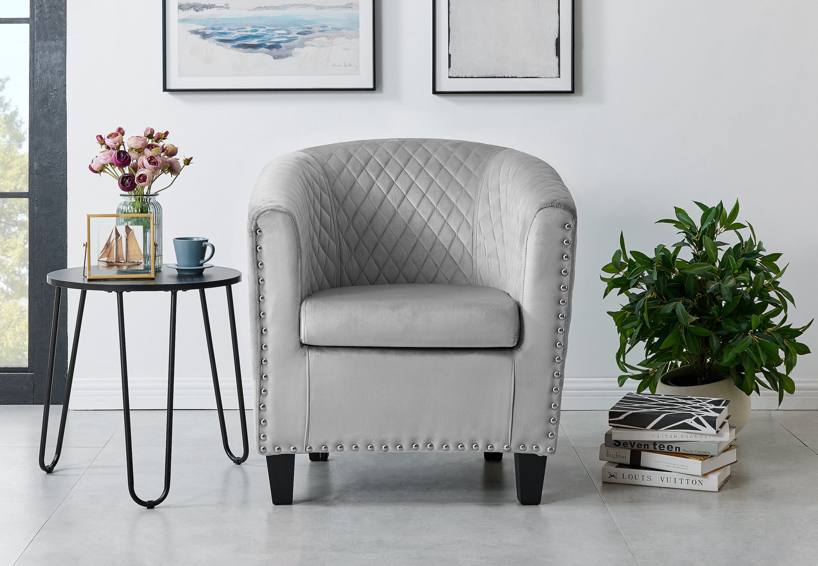 Stilo Tub Chair - Grey Bravich LTD.