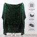 Soft Faux Mink Throw Thick Luxury Blanket - Forest Green-Bargainia.com