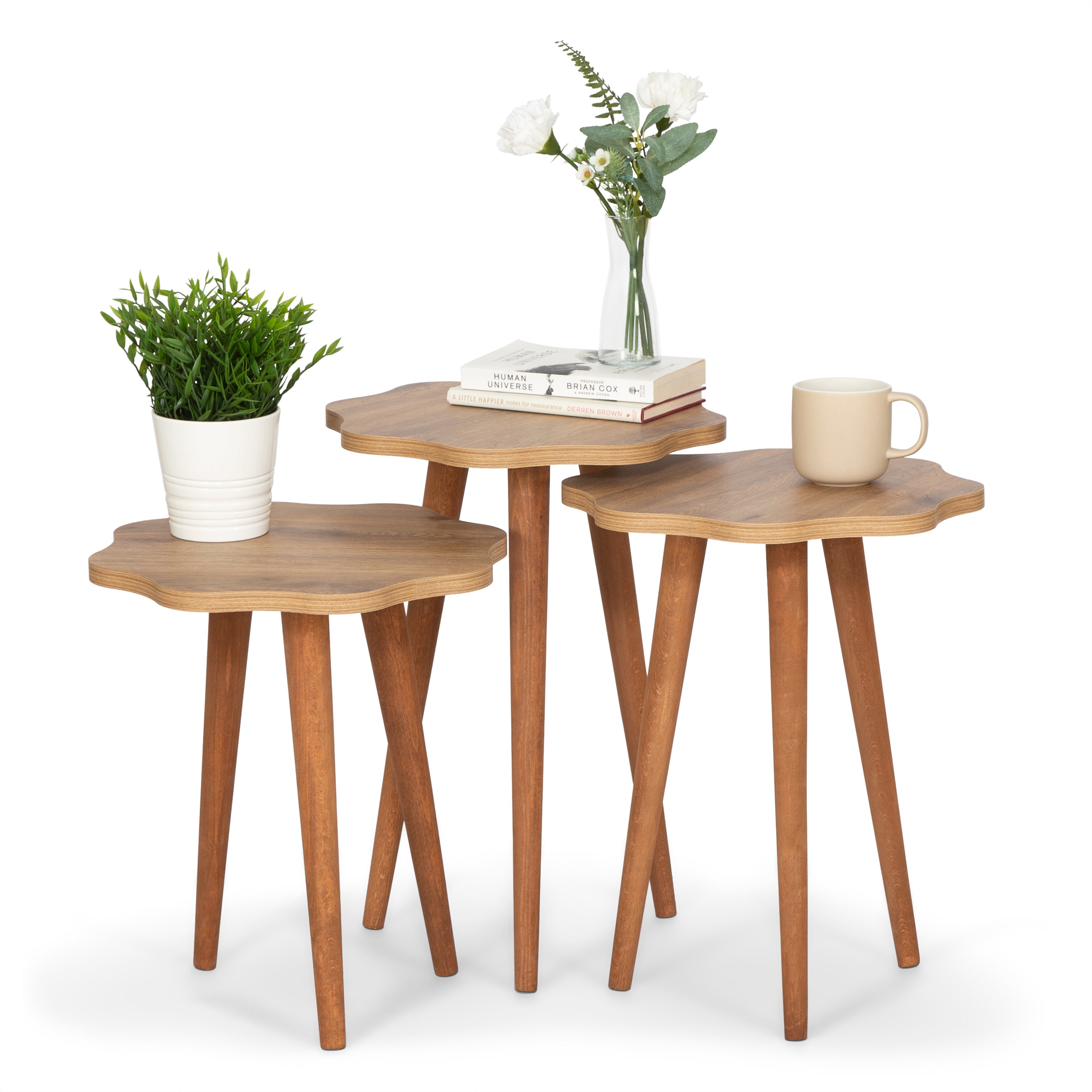 Daisy Set Of 3 Side Tables - Atlantic Pine