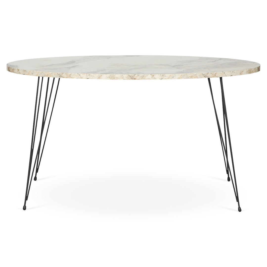 Oval white marble discount coffee table