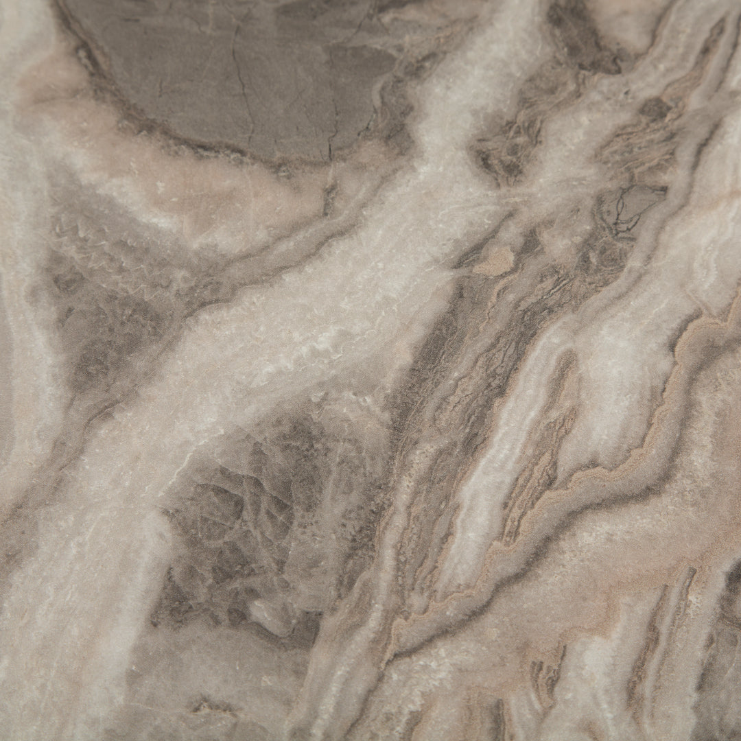 Terek Oval Coffee Table - Grey Marble