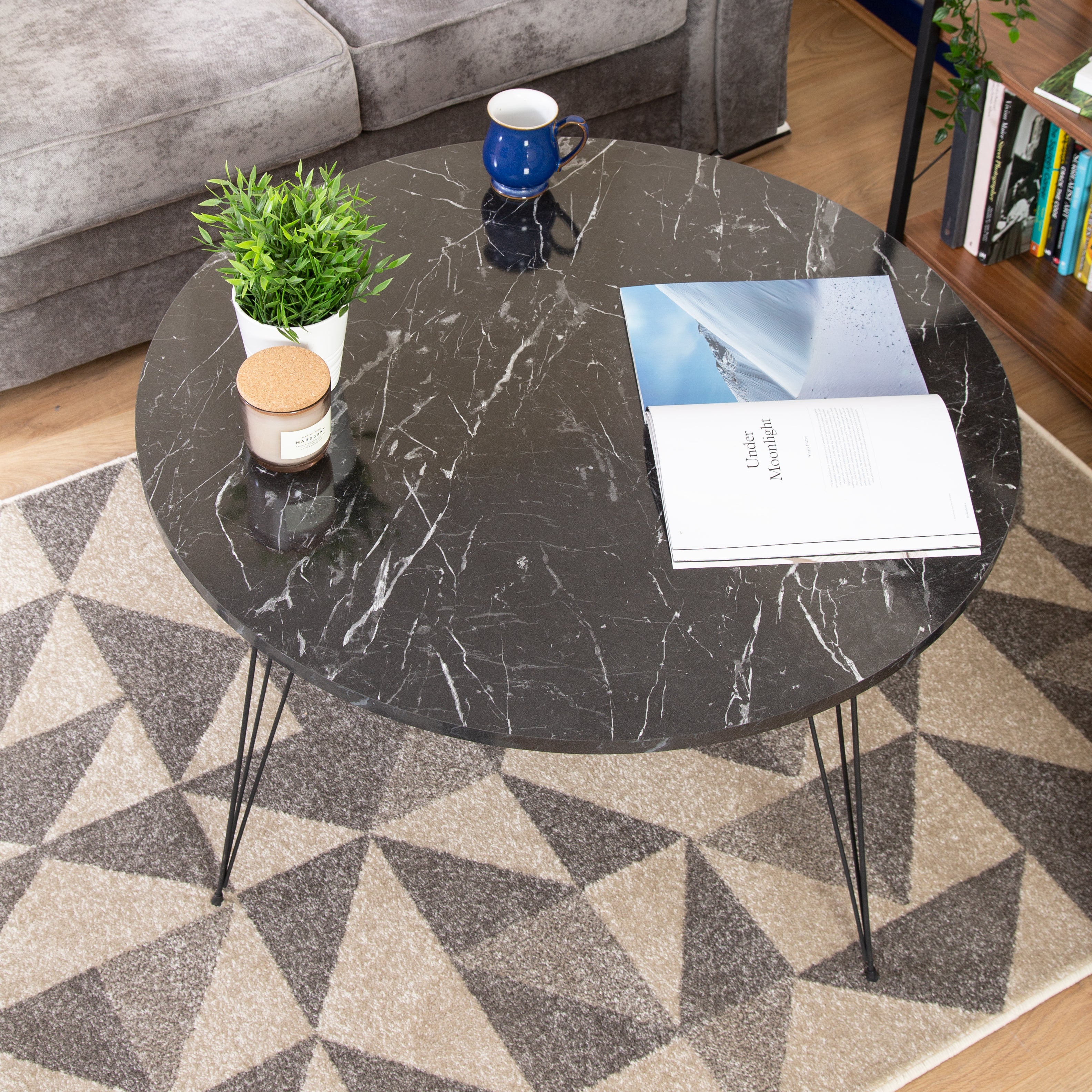 Terek Road Coffee Table - Black Marble