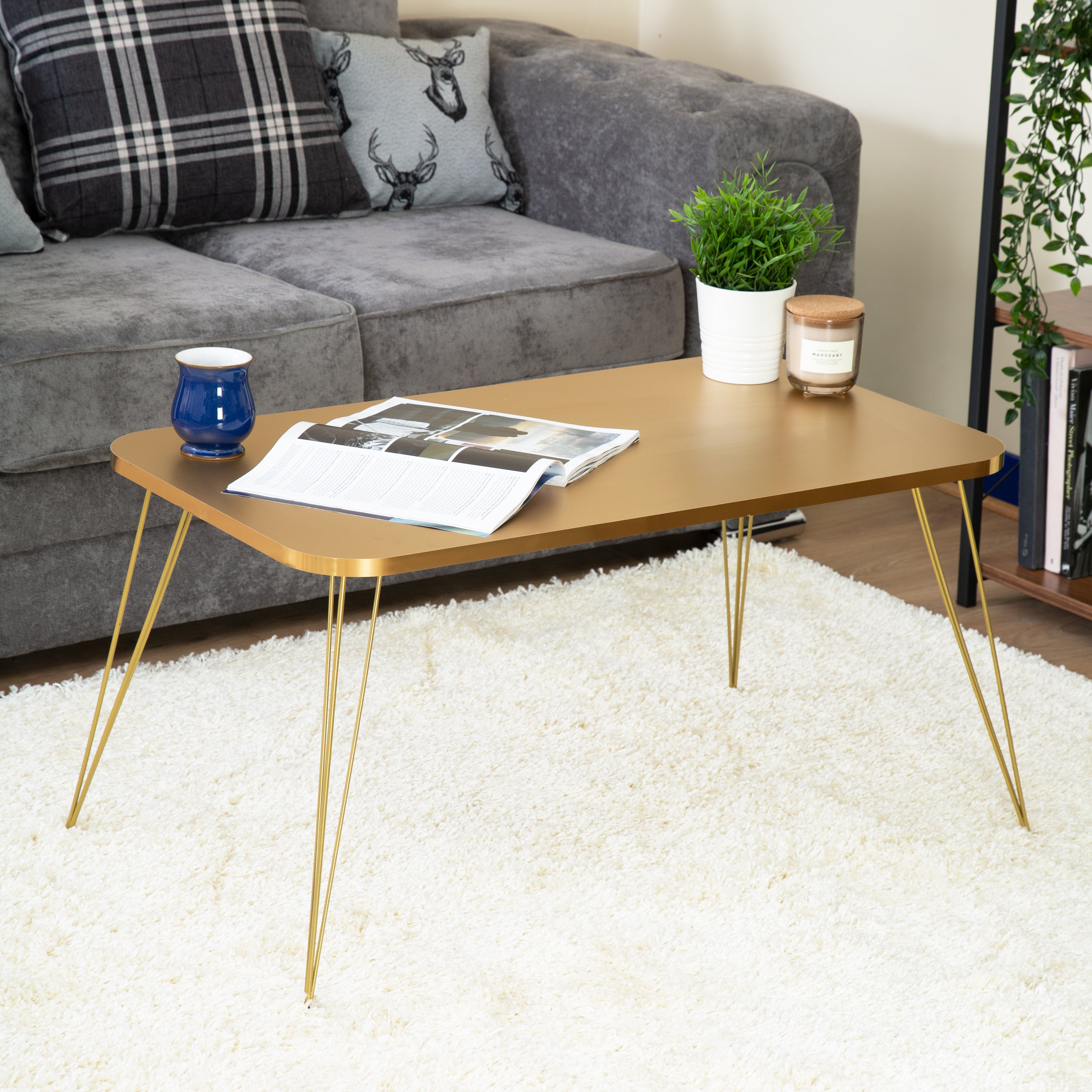 Tigris Rectangle Coffee Table - Gold