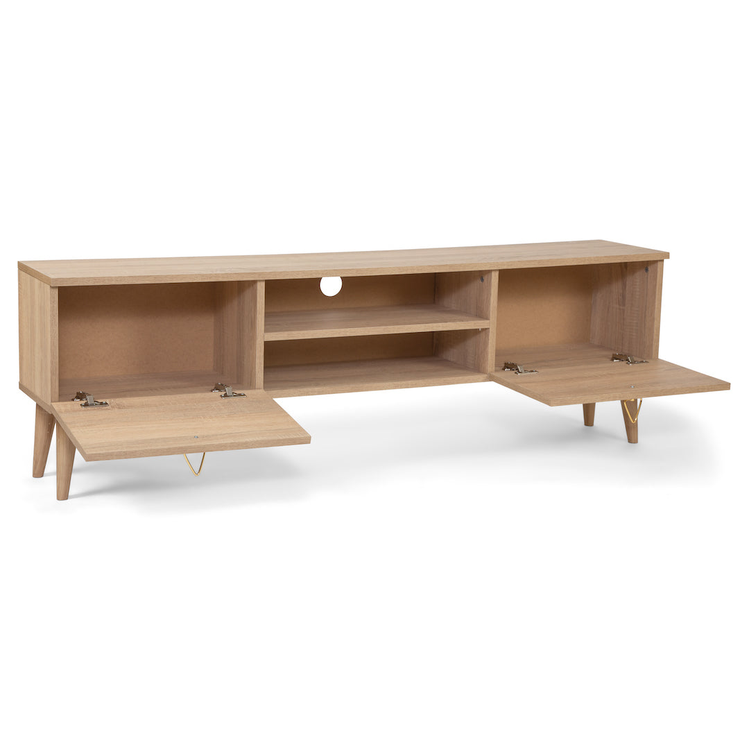 Sonoma TV Unit Stand With Storage - Beech