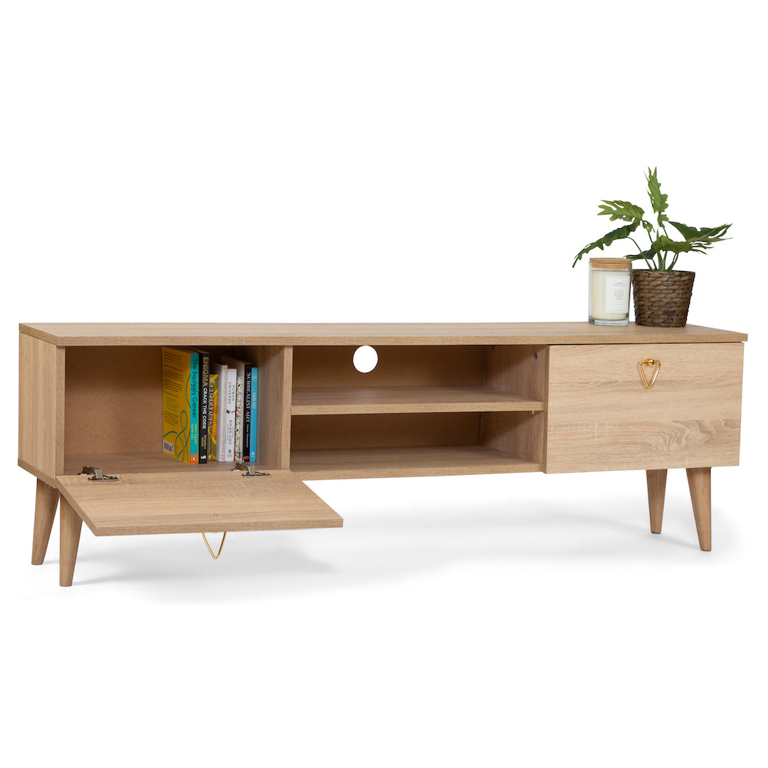 Sonoma TV Unit Stand With Storage - Beech