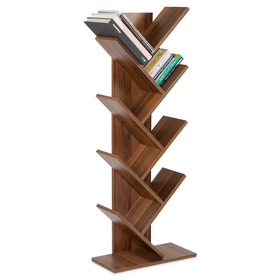 Criss Cross Tree Bookshelf - Walnut