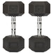 Rubber Hex Dumbbells - 2 x 15kg Bravich LTD.