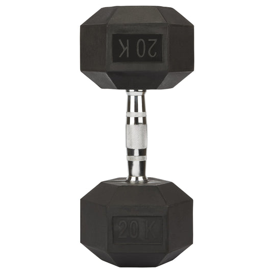 Rubber Hex Dumbbell 20kg Bravich LTD.