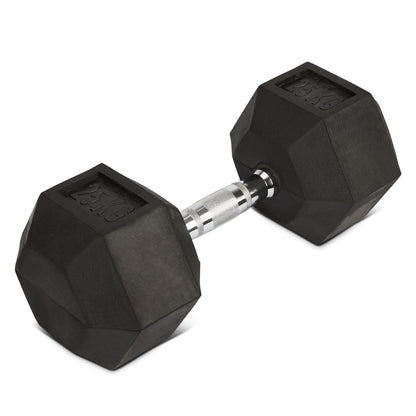 Rubber Hex Dumbbell 25kg Bravich LTD.