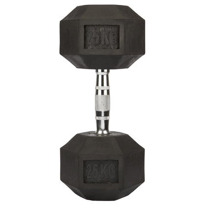 Rubber Hex Dumbbell 25kg Bravich LTD.