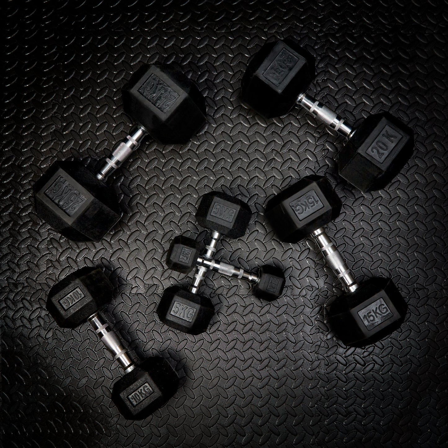 Rubber Hex Dumbbell 20kg Bravich LTD.