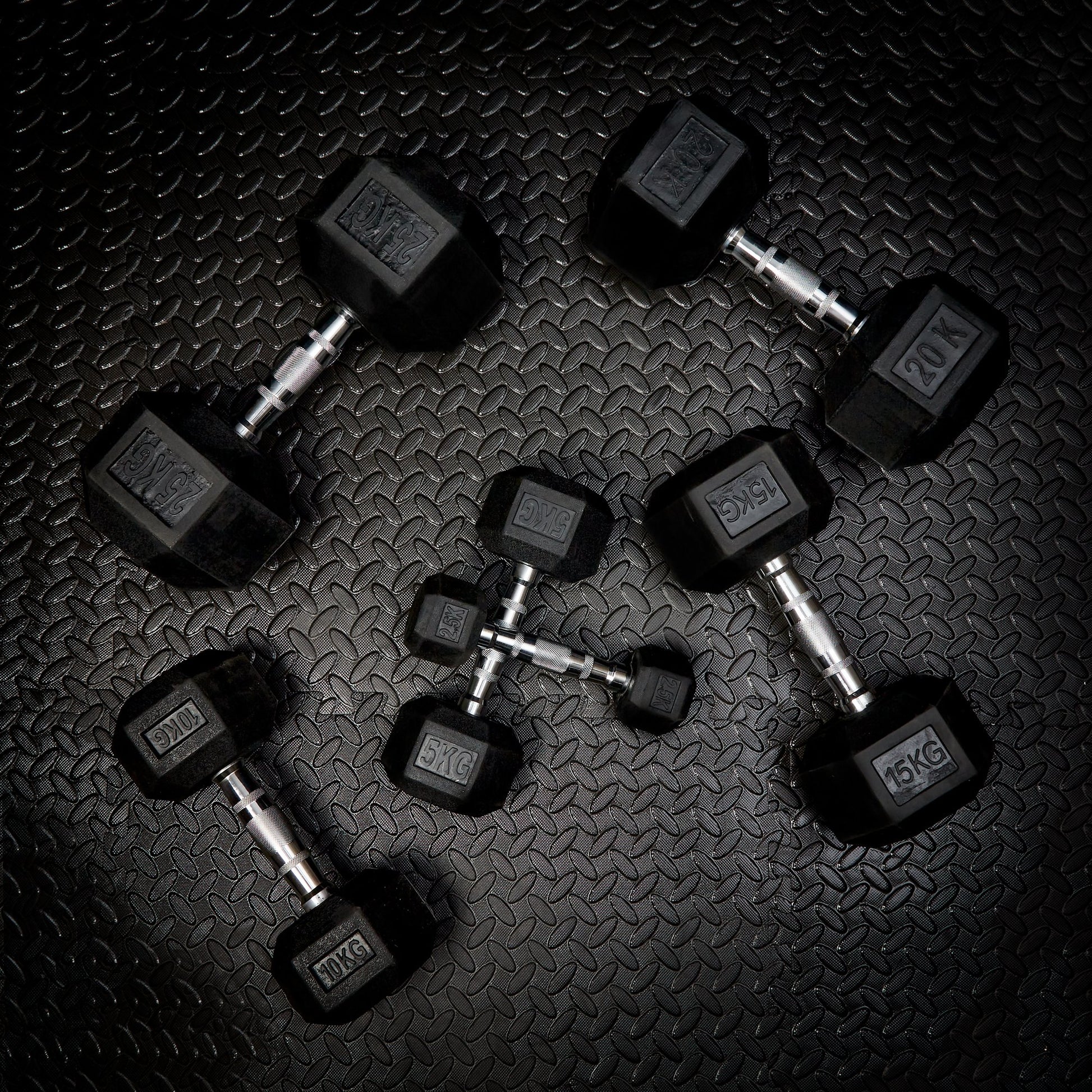 Rubber Hex Dumbbell 20kg Bravich LTD.