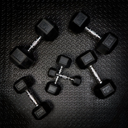 Rubber Hex Dumbbell 20kg Bravich LTD.