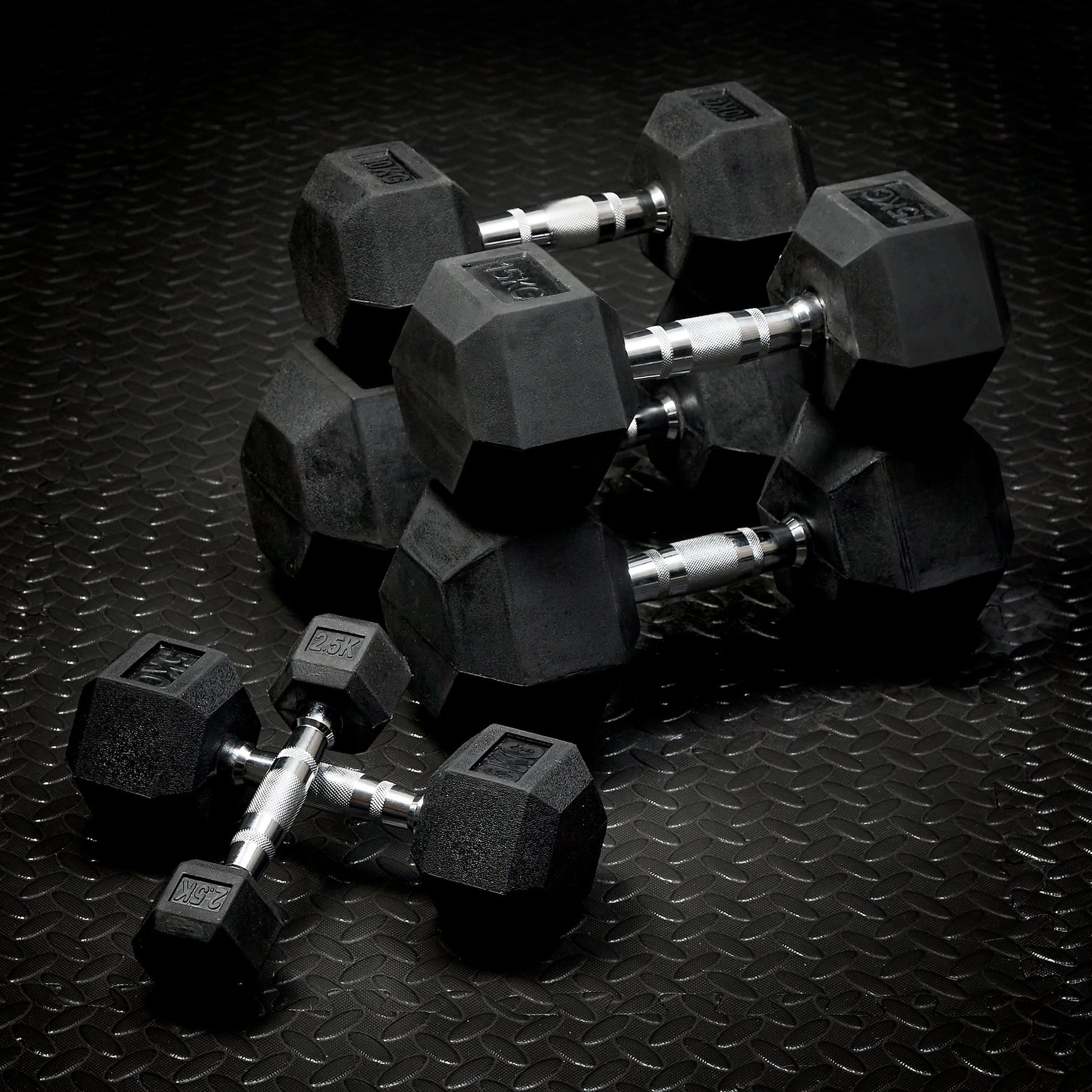 Rubber Hex Dumbbell 25kg Bravich LTD.