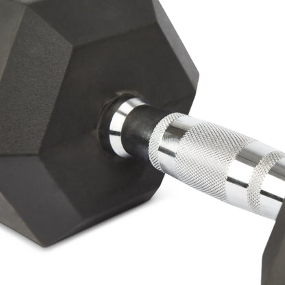 Rubber Hex Dumbbells - 2 x 25kg Bravich LTD.